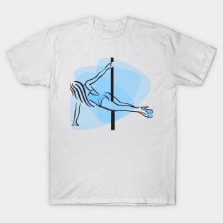 Pole Dancer Blue T-Shirt